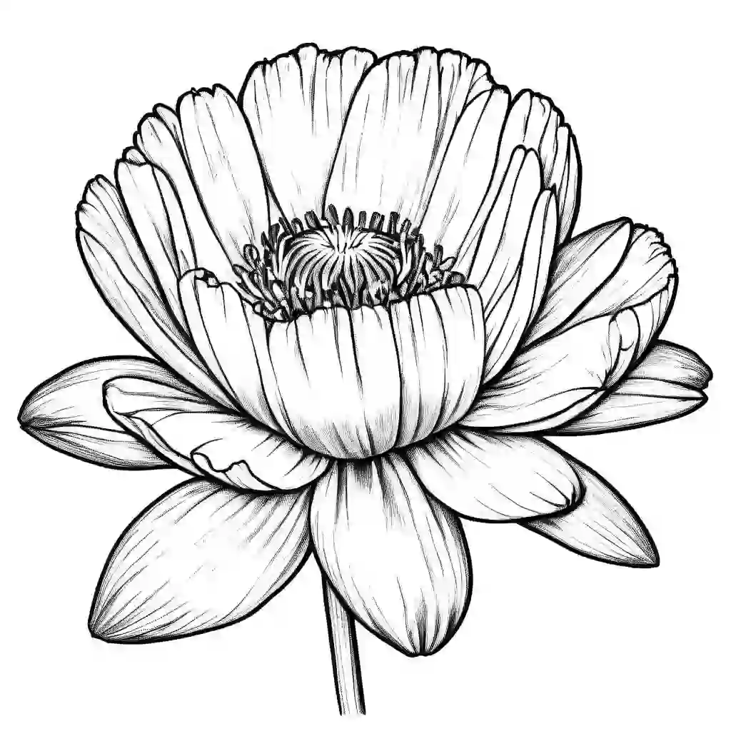 Bachelor's Button coloring pages